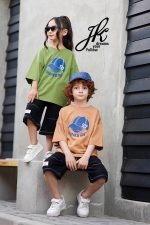 ست تیشرت شلوارک کلاه کد 1240