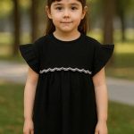 پیراهن دخترانه دانتل دوزی کد 109