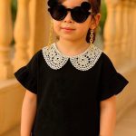 تیشرت دخترانه یقه دانتل