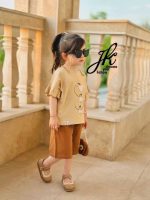 تیشرت دخترانه بالرین رنگ کرمی
