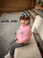 بلوز دورس دخترانه مدل پروانه کد 1460 رنگ کالباسی