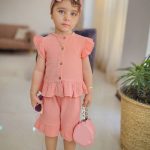 ست کراپ شلوارک مدل پریزاد کد 1060