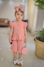 ست کراپ شلوارک مدل پریزاد کد 1060