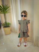 ست کراپ شلوارک مدل پریزاد کد 1060 - Image 3