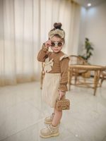 ست بلوز دامن دخترانه مدل پاپیون کد 1120 - Image 3