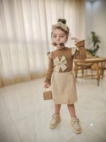 ست بلوز دامن دخترانه مدل پاپیون کد 1120 - Image 4