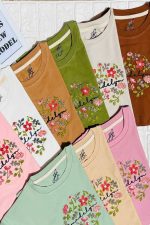 کراپ دخترانه گلدوزی کد 1210