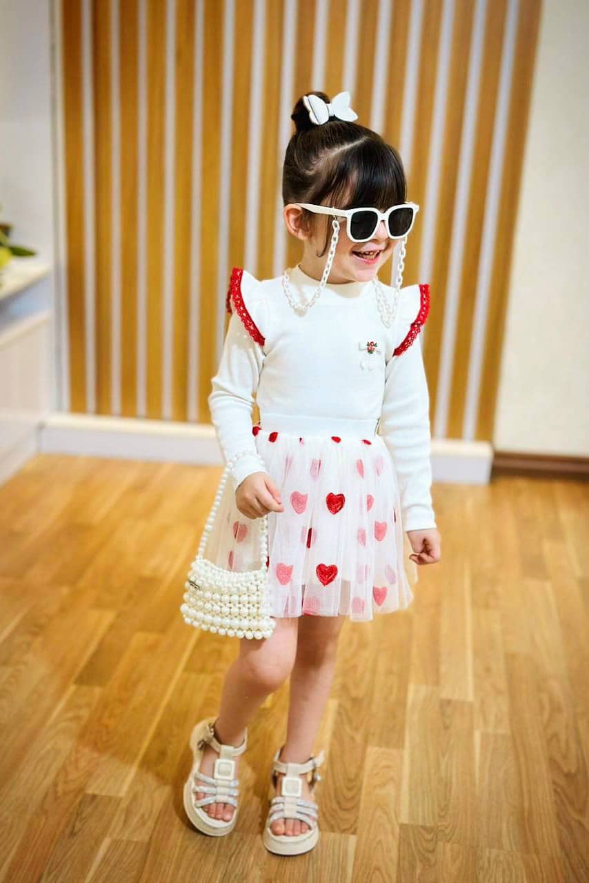 girls-set-1330 ست دخترانه قلب پاپیون کد 1330