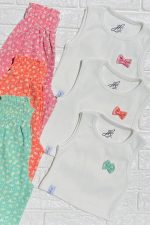 ست تاپ شلوارک دخترانه مدل پاپیون کد 1100