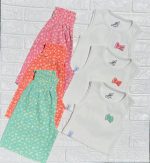 ست تاپ شلوارک دخترانه مدل پاپیون کد 1100 - Image 2