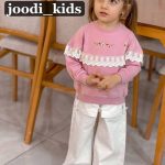 بلوز دورس دخترانه مدل تور گلدوزی کد 1450