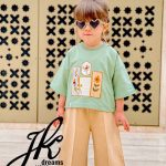 ست کراپ شلوار بگ کد 1290