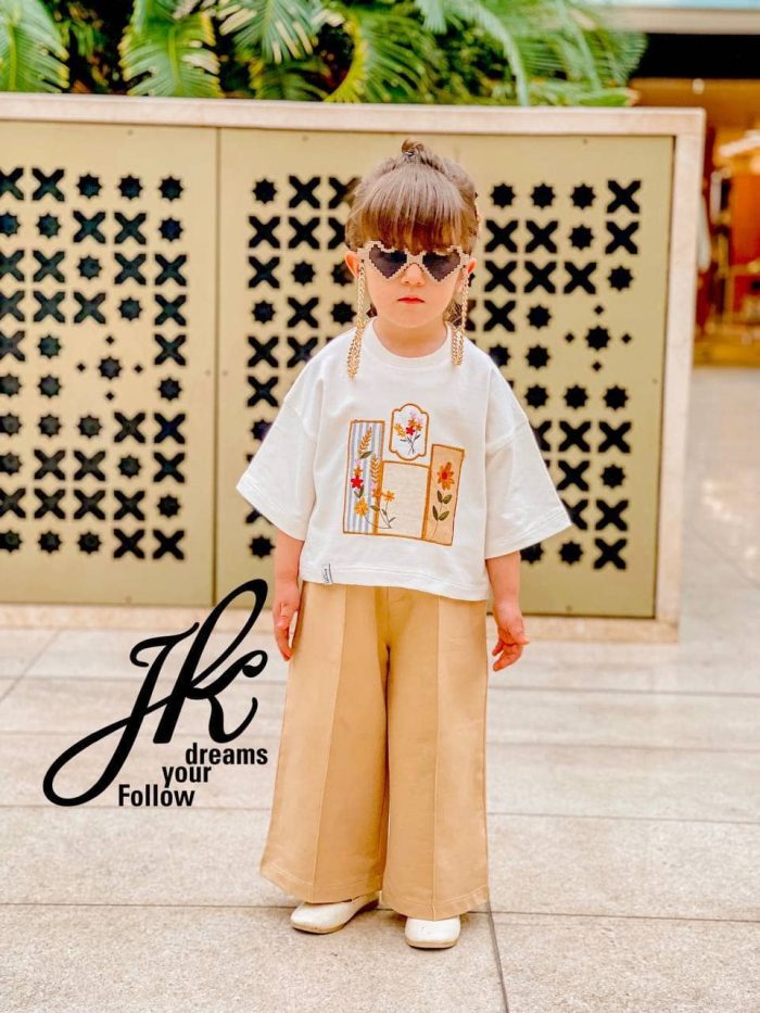 ست کراپ و شلوار بگ بچگانه