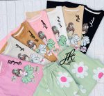 ست کراپ شلوار گل