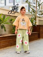 ست کراپ شلوار گل کد 1320 - Image 8