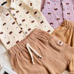 ست تیشرت و شلوارک مدل خرسی کد 1020