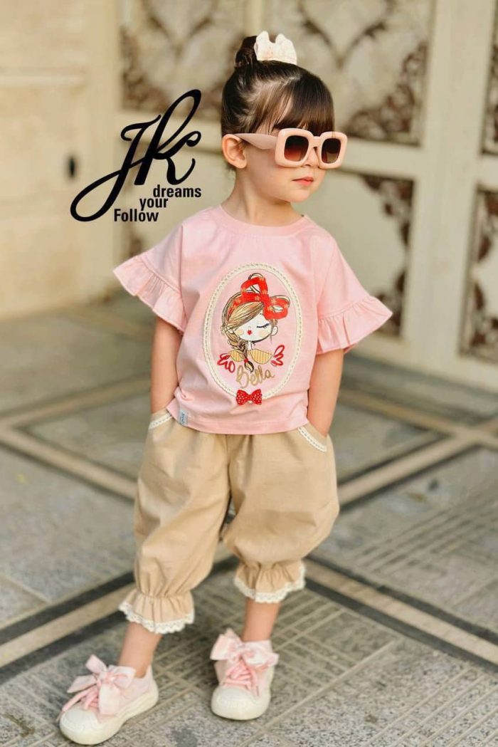تیشرت قاب عکس کد 1270 رنگ صورتی