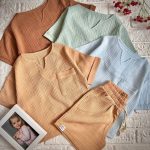 ست تیشرت شلوارک یقه کوبایی مدل آیوا کد 1030 - Image 7