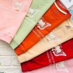 بلوز دورس چاپ و آکسواری پروانه کد 1570