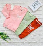 بلوز دورس چاپ و آکسورای پروانه کد 1570 - Image 4