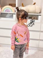 بلوز دورس دخترانه مدل سنجاقک کد 1490 رنگ کالباسی
