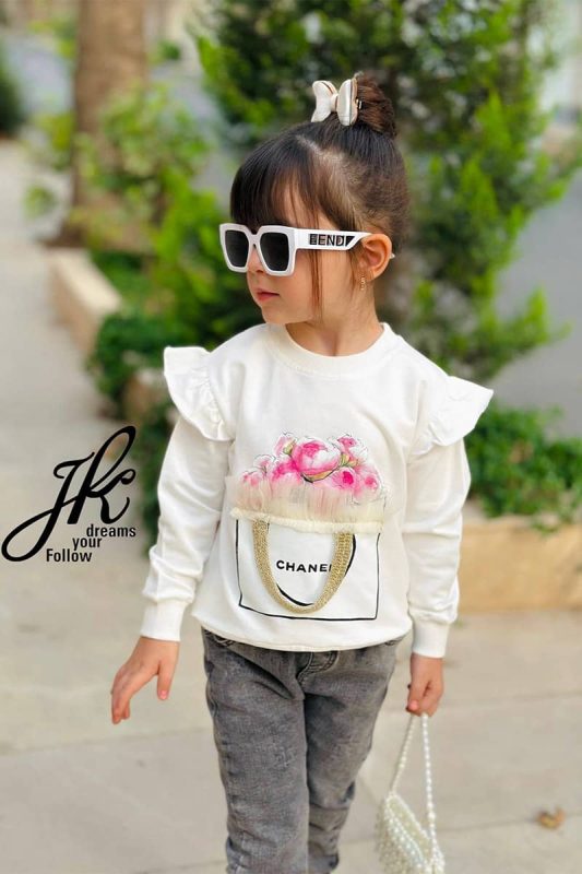 بلوز دورس CHANEL کد 1640 رنگ سفید BMS