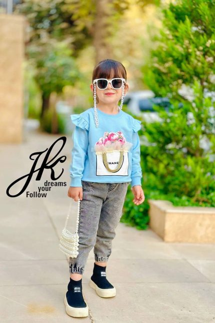 بلوز دورس CHANEL کد 1640 رنگ آبی