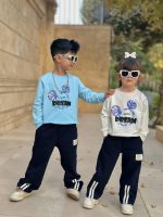 شلوار نیم بگ بچگانه 4 نوار کد 1620 رنگ سورمه ای