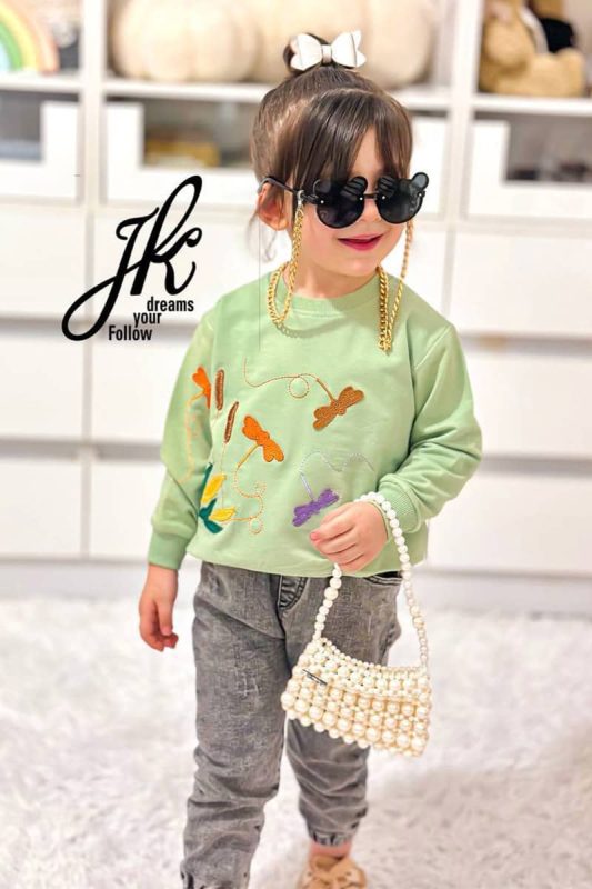 بلوز دورس دخترانه مدل سنجاقک کد 1490