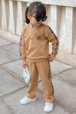 ست بلوز شلوار دورس بالنسیاگا کد 1650 رنگ نسکافه ای