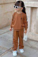 ست بلوز شلوار دورس بالنسیاگا کد 1650 رنگ شتری