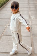 ست بلوز شلوار دورس بالنسیاگا کد 1650 رنگ سفید BMS