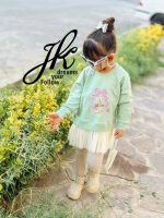 تونیک دورس دامن خرگوش کد 1560 رنگ پسته ای