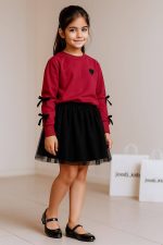 ست کراپ و دامن قلب کد 1730 - Image 2