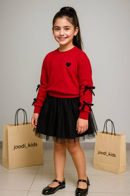 ست کراپ و دامن قلب کد 1730