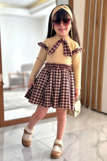 ست بلوز و دامن کراواتی کد 1780