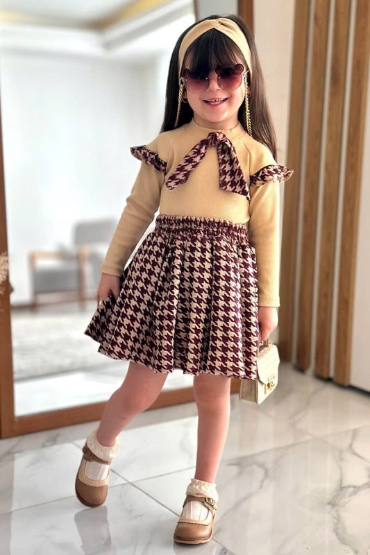 ست بلوز و دامن کراواتی کد 1780