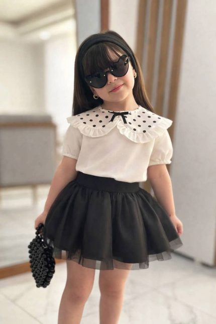 ست شومیز آستین کوتاه و دامن کد 1860