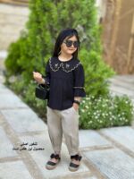 کد 2130 شوميز مشکی يقه گلدوزی - Image 4
