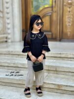 کد 2130 شوميز مشکی يقه گلدوزی - Image 3
