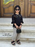 کد 2130 شوميز مشکی يقه گلدوزی - Image 2