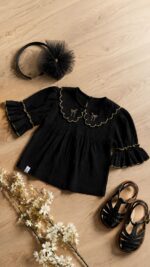کد 2130 شوميز مشکی يقه گلدوزی - Image 8