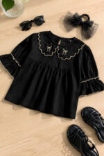 کد 2140 شوميز 65-60 يقه گلدوزی - Image 2