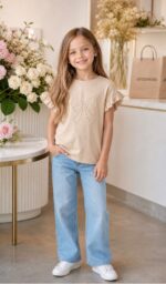 کد 2180 تيشرت مروارید پاپیون رنگی - Image 2